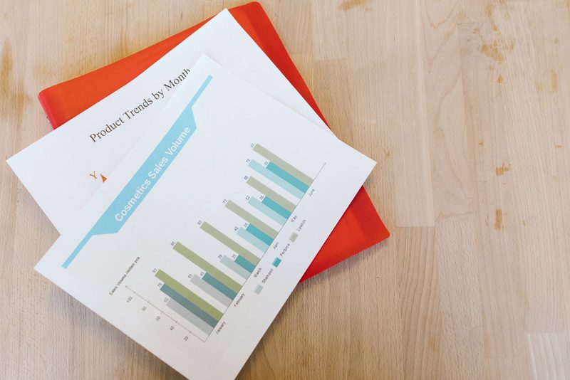 Präsentationsmappen nach dem Kleben